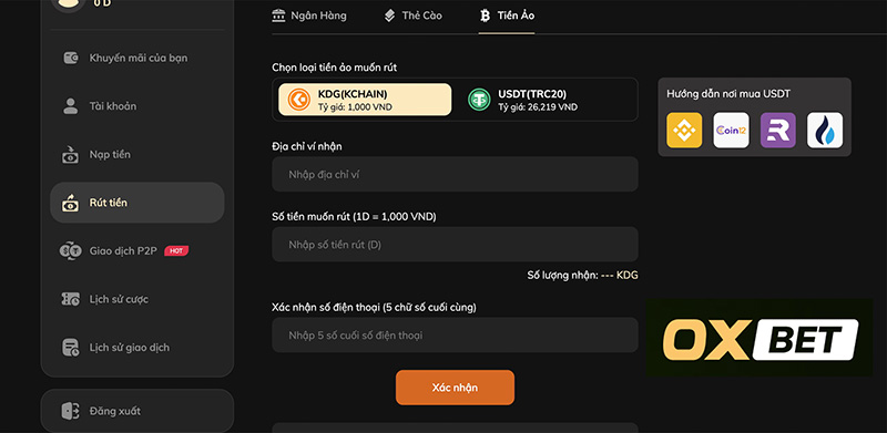 Nạp tiền vào tài khoản của bạn trên trang web 88Bet Games - 88Bet